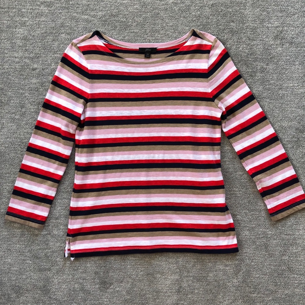 J.Crew Long Sleeve Striped Fisherman Core Top Sz. XS